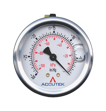 Fairview 30-0Vac Liquid Gauge;2.5in Face;1/4MPT CBM Item #: FVF-PG-30CGV25 | GarageAndFab.com