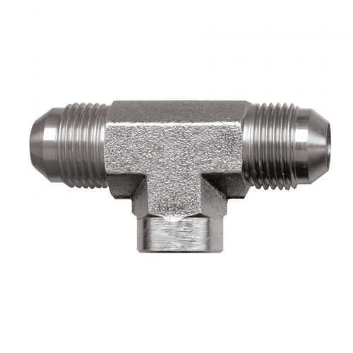Fairview Steel Tee;3/4JICx3/4FPT Item #: FVF-S3736-12E | GarageAndFab.com