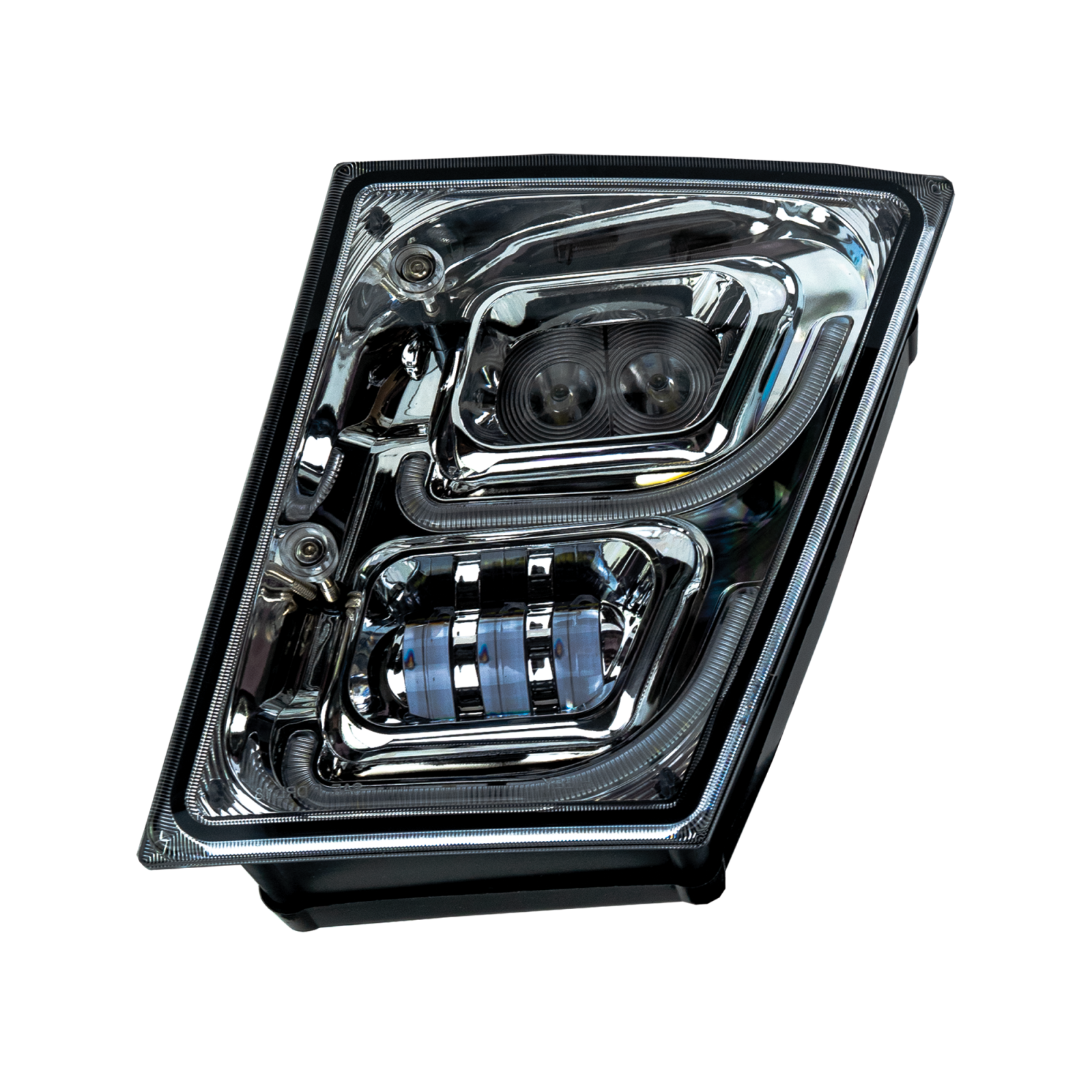 Vivid VL03-D-C Brilliant Series Volvo VNL Led Fog Light Chrome Driver 2003-2018 | GarageAndFab.com
