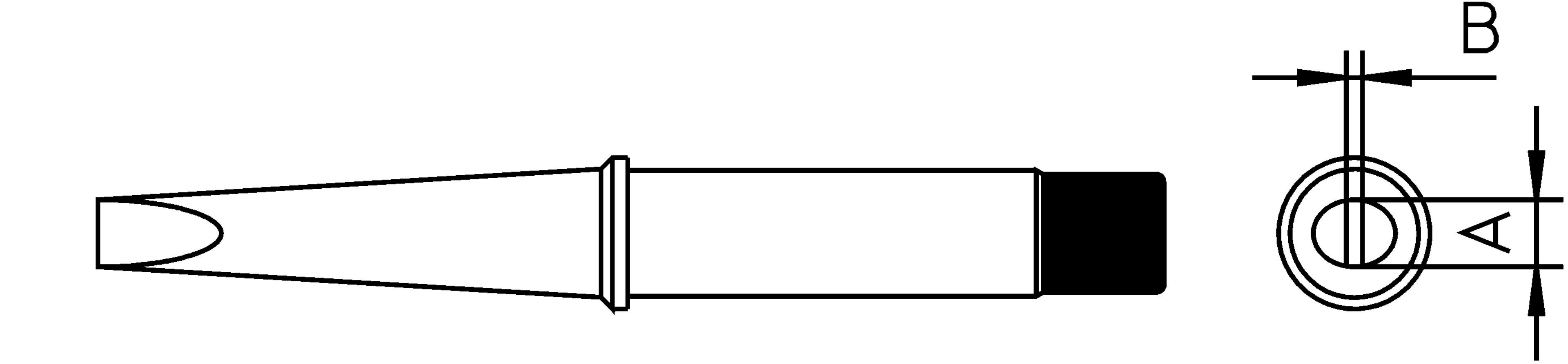 WELLER Tip,Screwdriver,800F,1/8",For W100/W100P - Ct6C8 - WEL-CT6C8 | GarageAndFab.com