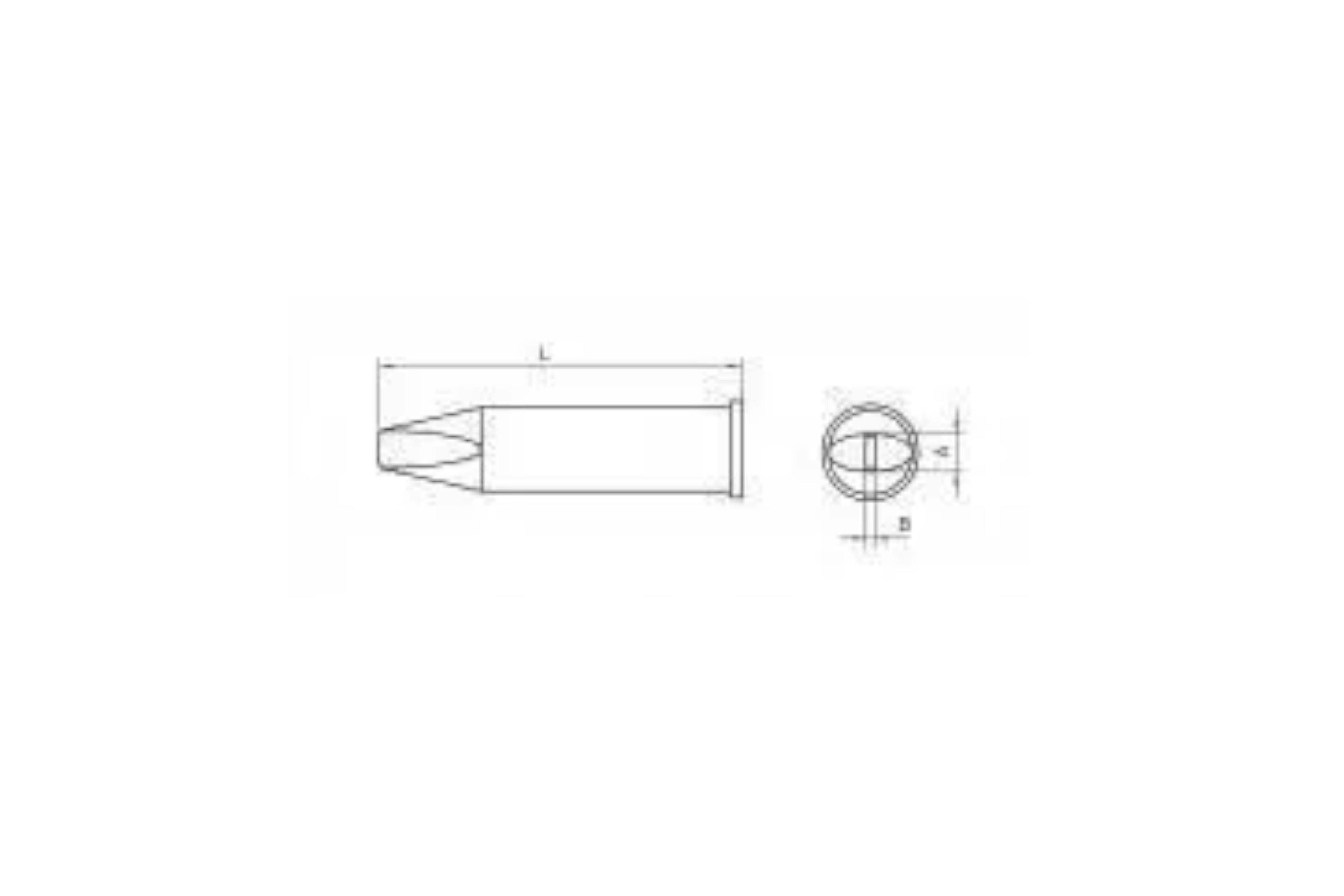 WELLER Xht D Soldering Tip Chisel 5X1,2 - T0054480199 - WEL-T0054480199 | GarageAndFab.com