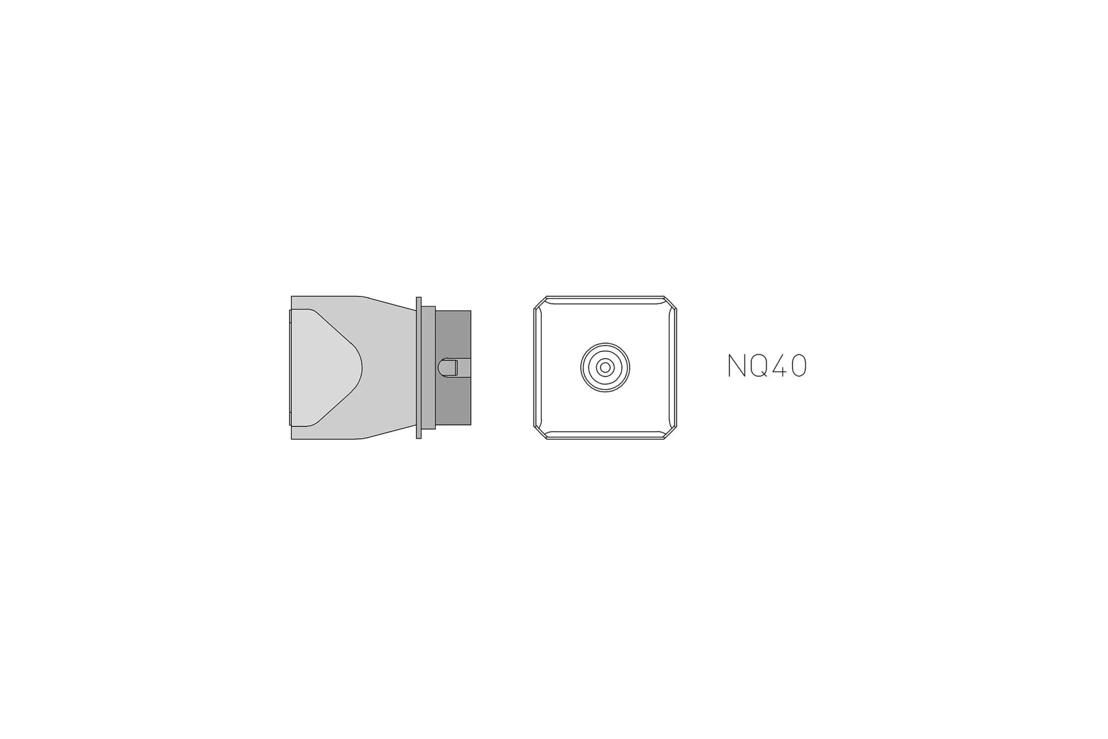 WELLER Nq40 Hotgas Nozzle 26,0X26,0 - T0058736804N - WEL-T0058736804N | GarageAndFab.com