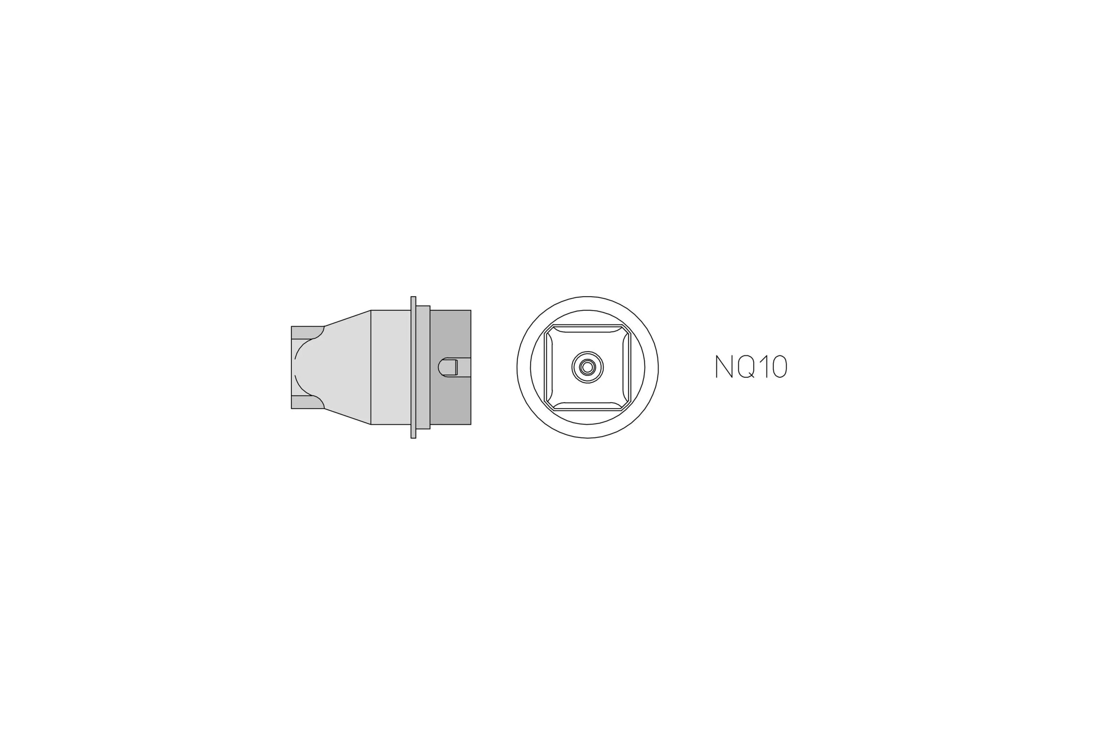 WELLER Nq10 Hotgas Nozzle 14,8X14,8 - T0058736818N - WEL-T0058736818N | GarageAndFab.com