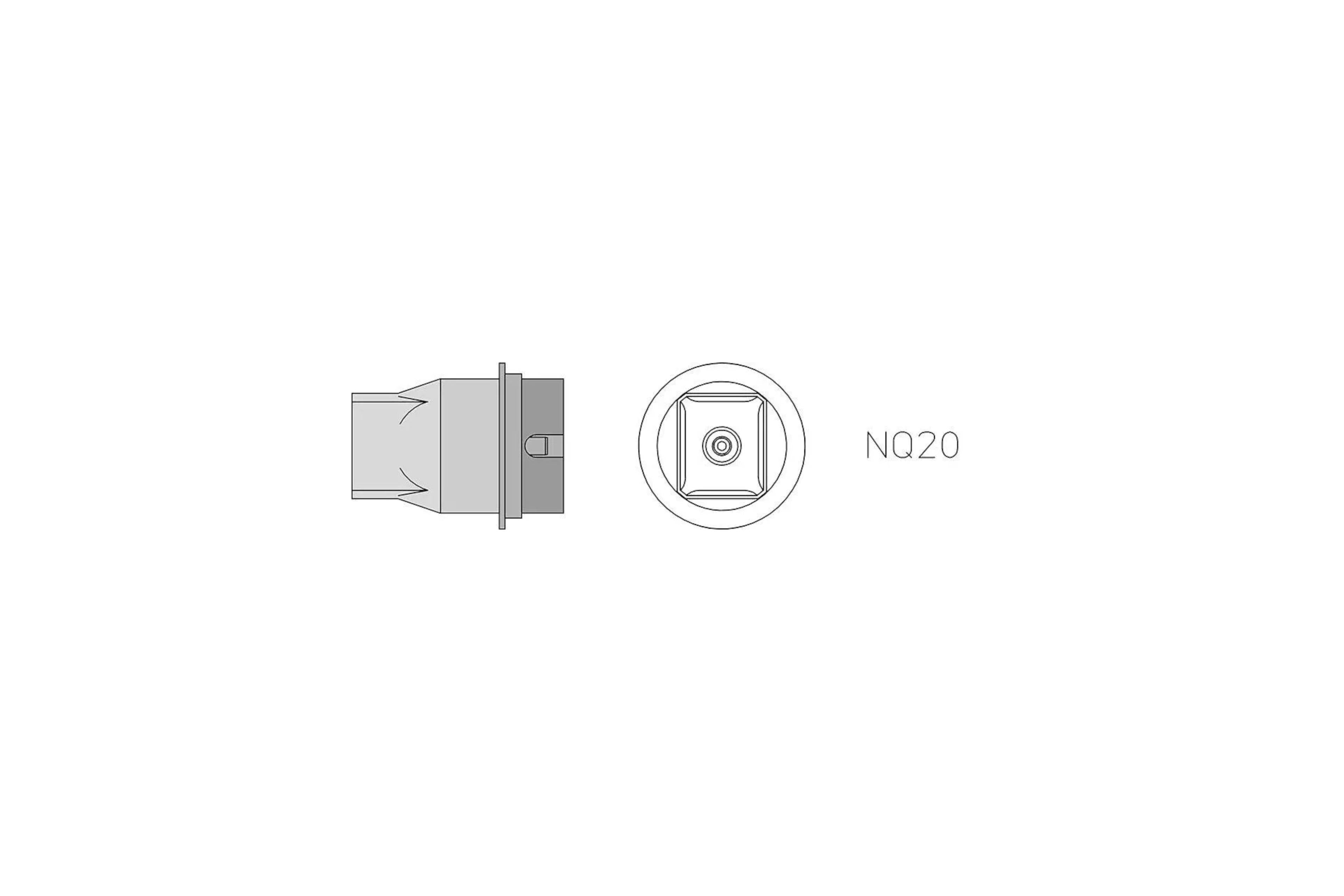 WELLER Nq20 Hotgas Nozzle 15,5X13,0 - T0058736837N - WEL-T0058736837N | GarageAndFab.com