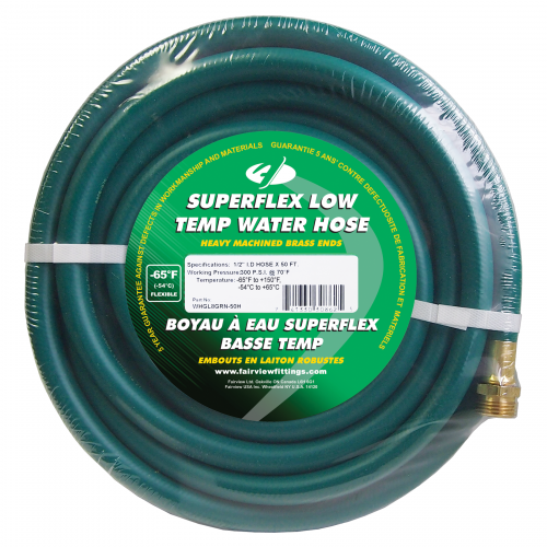 Fairview 1/2 ID Green Arctic Force Water Hose;25ft Item #: FVF-WHGL8GRN-25H | GarageAndFab.com