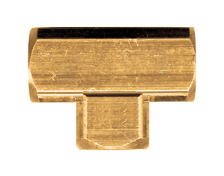 Fairview Brass Tee;3/8 FPT;Xtruded Item #: FVF-X101-C | GarageAndFab.com