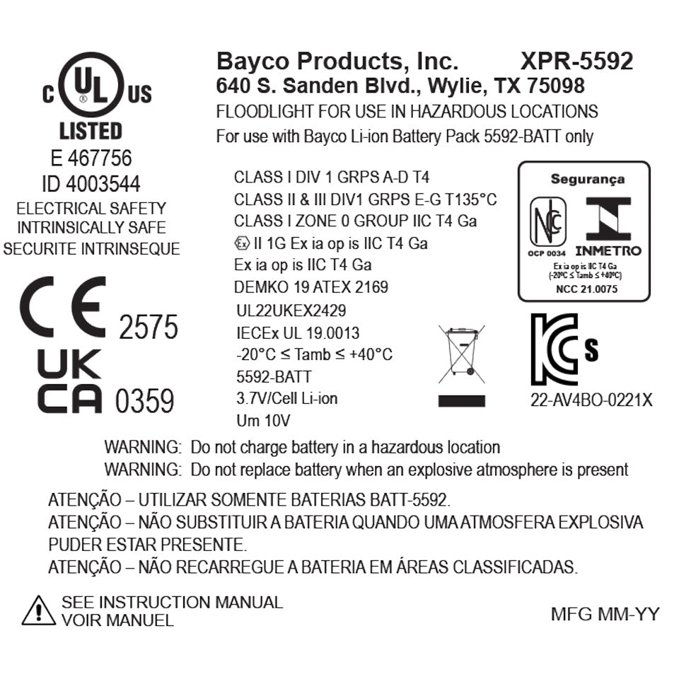 Bayco BAY-XPR-5592GCX | GarageAndFab.com