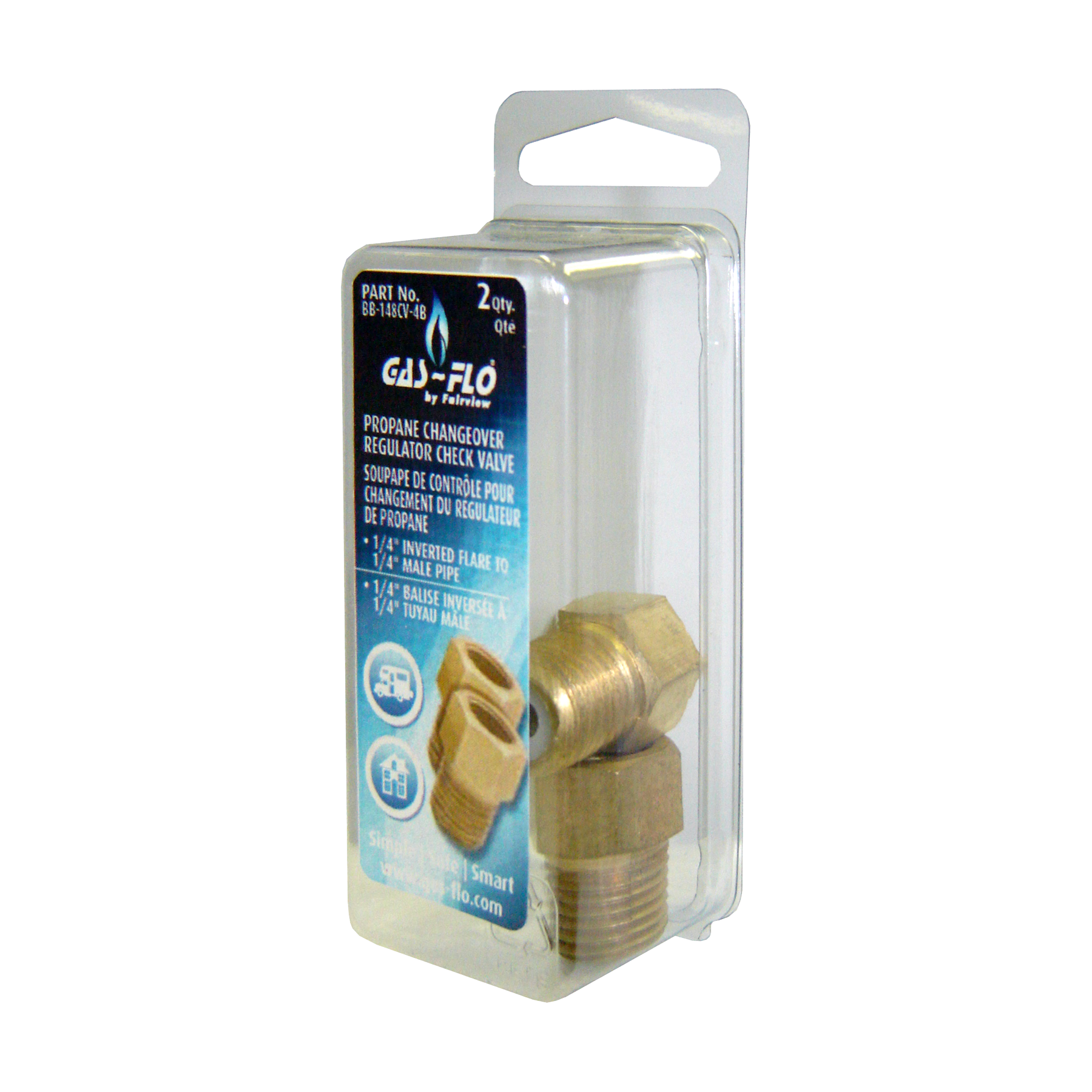Fairview Brass Inv. Flare Check Valve;1/4x1/4 MPT;Pkgd (2) Item #: FVF-BB-148CV-4B | GarageAndFab.com