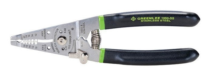 Greenlee Ss Wire Stripper Pro 10-18Awg - 1950-Ss -GRE-1950-SS | GarageAndFab.com