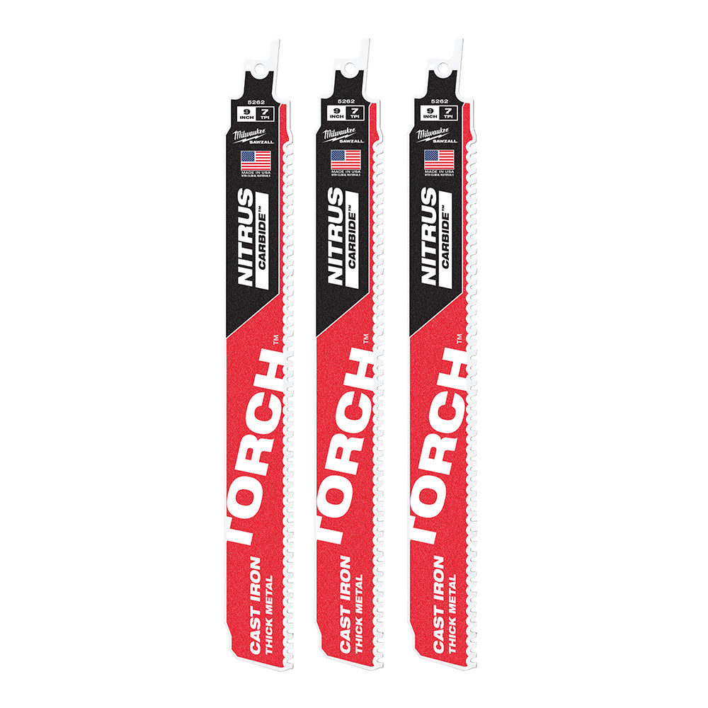 Milwaukee Electric 9" Torch W/Nitrus Carbide 3Pk - MLW-48-00-5362 | MFVCanada.com