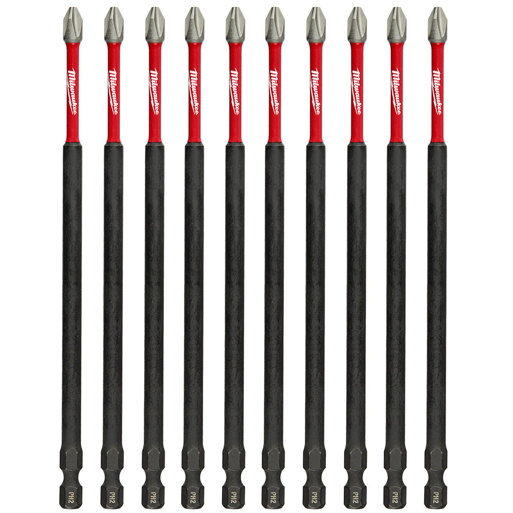 Milwaukee Electric 6" Power Bit Ph2 10Pk - MLW-48-32-4207 | MFVCanada.com