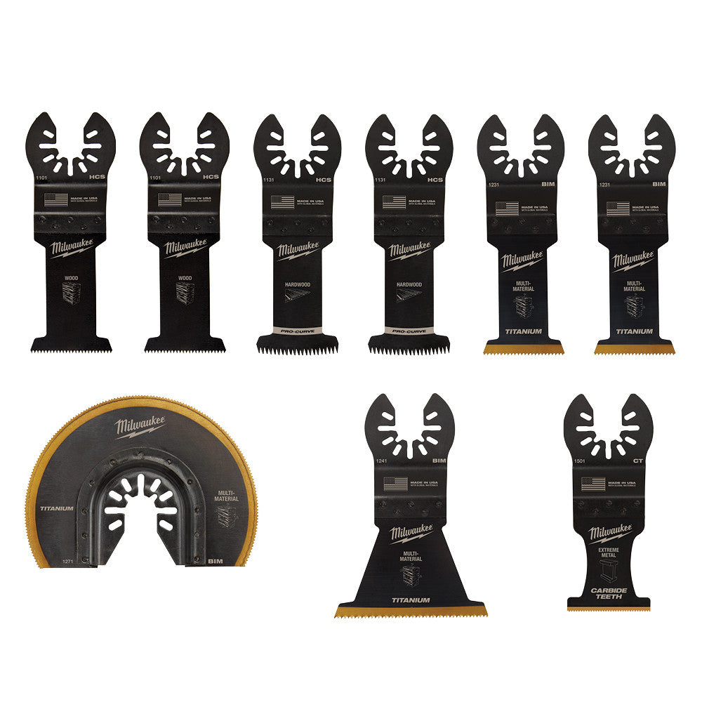 Milwaukee Electric 9Pc Multi Tool Blade Kit - MLW-49-10-9113 | MFVCanada.com