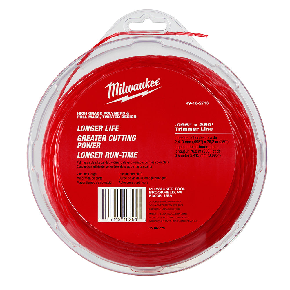 Milwaukee Electric .095 X 250 Trimmer Line - MLW-49-16-2713 | MFVCanada.com