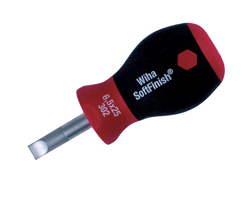 WIHA TOOLS Softfinish Stubby Slotted Screwdriver 4.0Mm X 25Mm - WIH-30239 | GarageAndFab.com