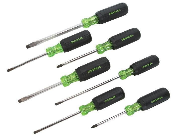 Greenlee Screwdriver Set, 7 Piece -GRE-0153-02C | GarageAndFab.com