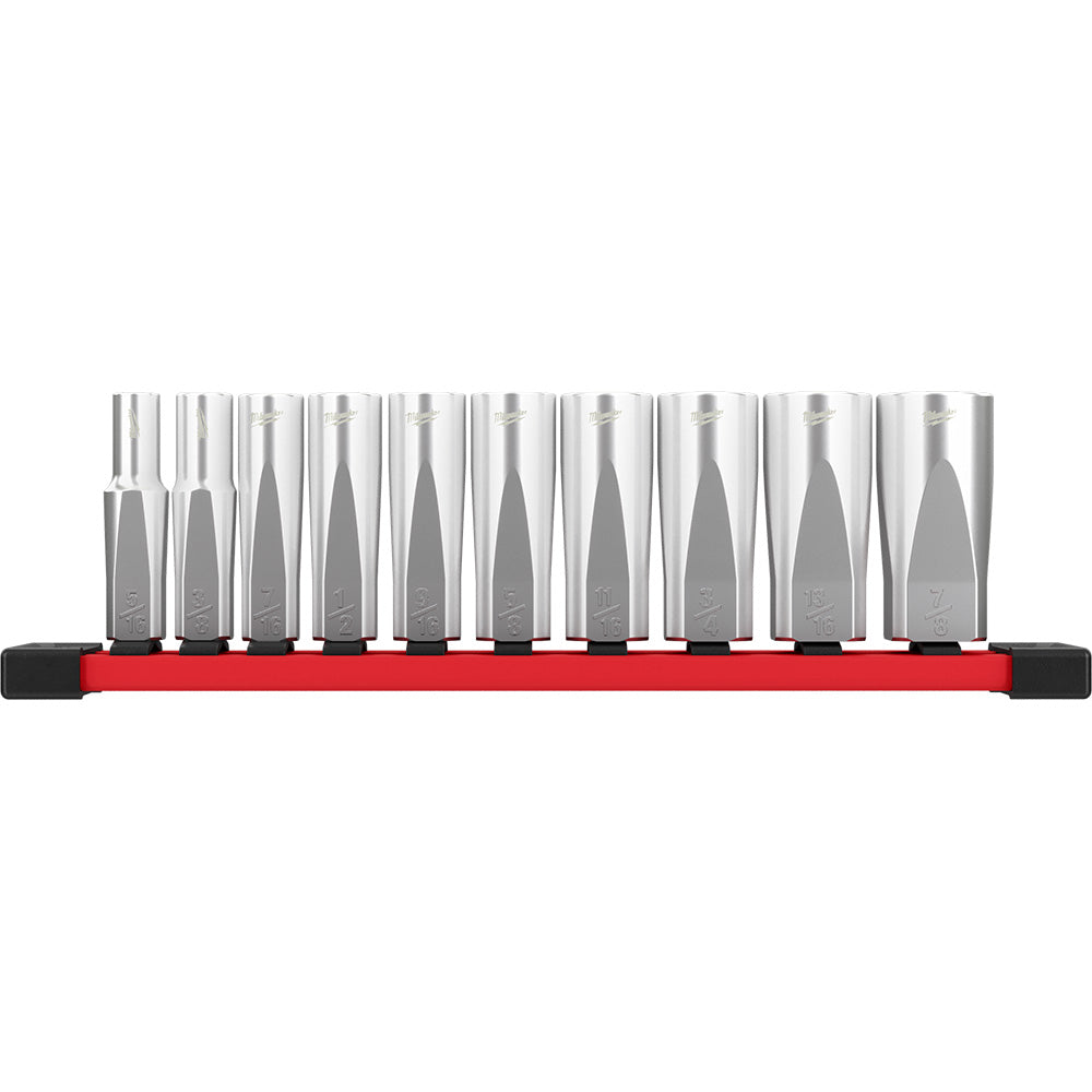 Milwaukee Electric 10Pc Deep Well Socket Set - Sae - MLW-48-22-9405 | MFVCanada.com