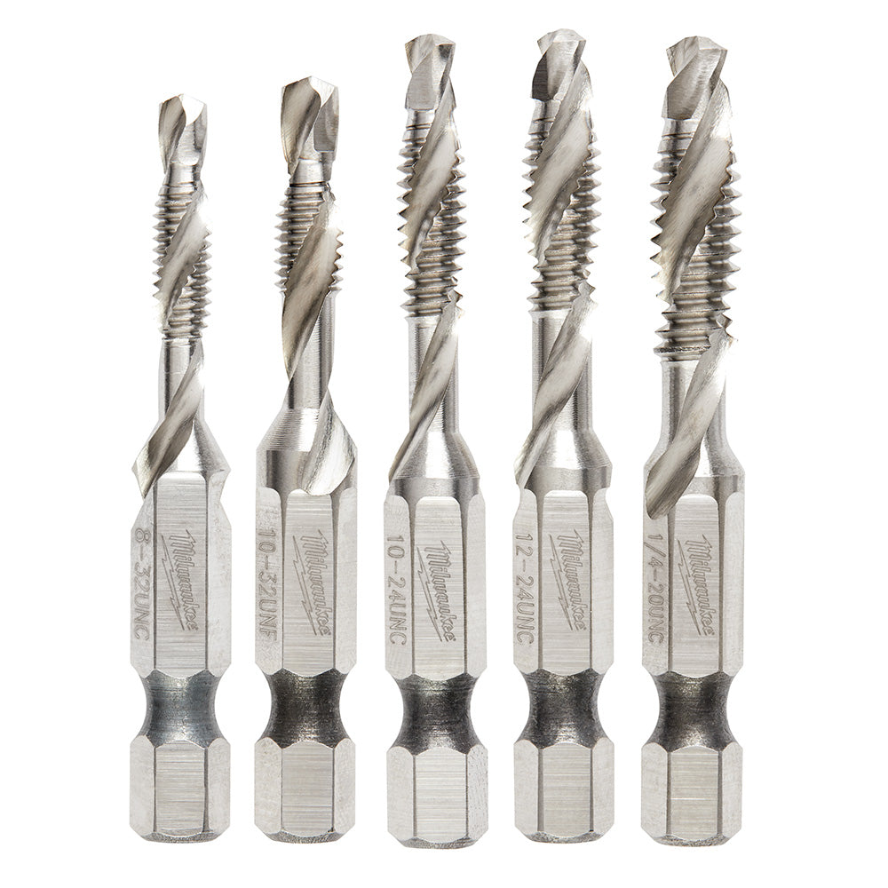Milwaukee Electric 5Pc Sae Impact Drill Tap Set - MLW-48-89-4874 | MFVCanada.com