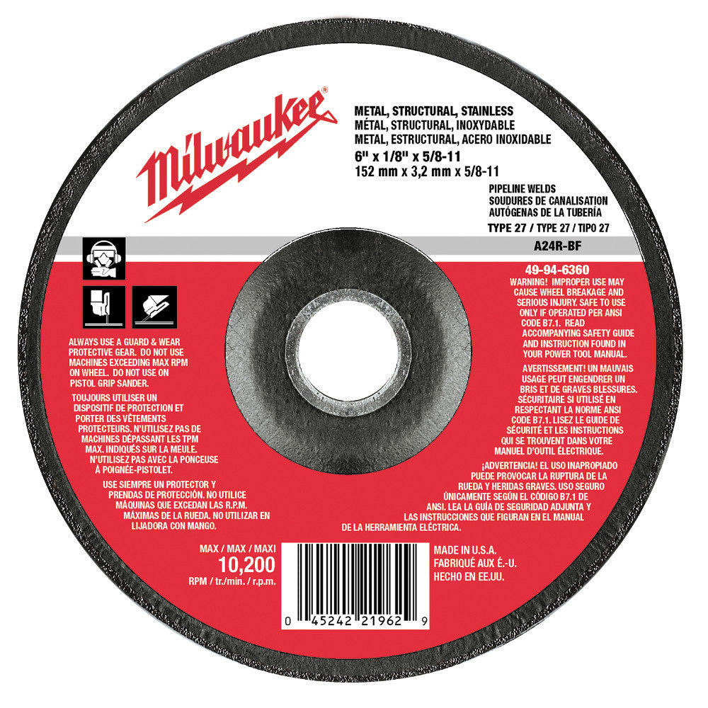 Milwaukee Electric 6X1/8X5/8-11 Pipeline Weld Bulk 5 - MLW-49-94-6360 | MFVCanada.com