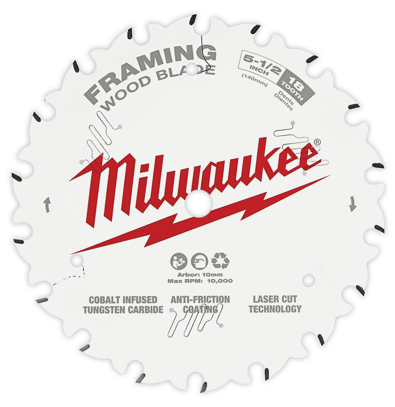 Milwaukee Electric (5) 5-1/2" 18T Framing Bld - MLW-48-40-0520 | MFVCanada.com