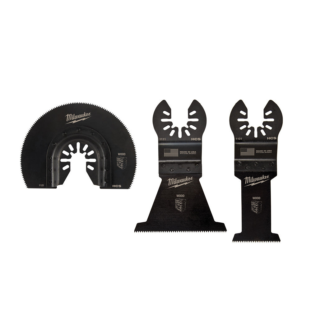 Milwaukee Electric 3Pc Wood Blade Variety Pk - MLW-49-10-9004 | MFVCanada.com