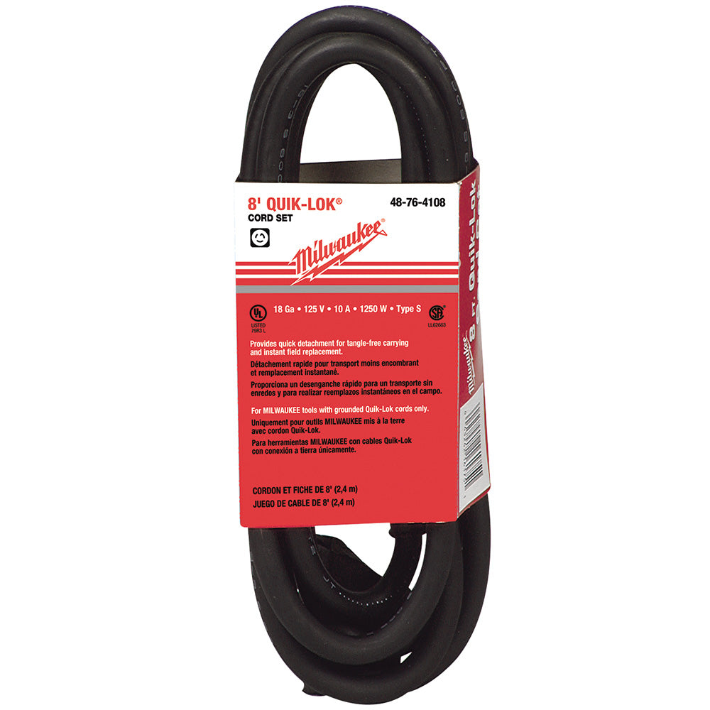 Milwaukee Electric 8' Twist Lock Quik-Lok - MLW-48-76-4108 | MFVCanada.com