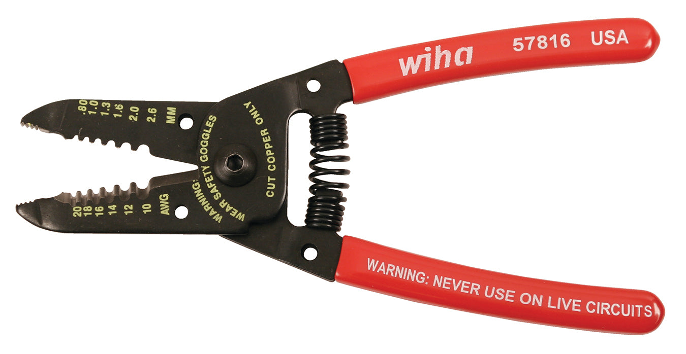 WIHA TOOLS Classic Grip Wire Strippers And Cutters 6.0" - WIH-57816 | GarageAndFab.com