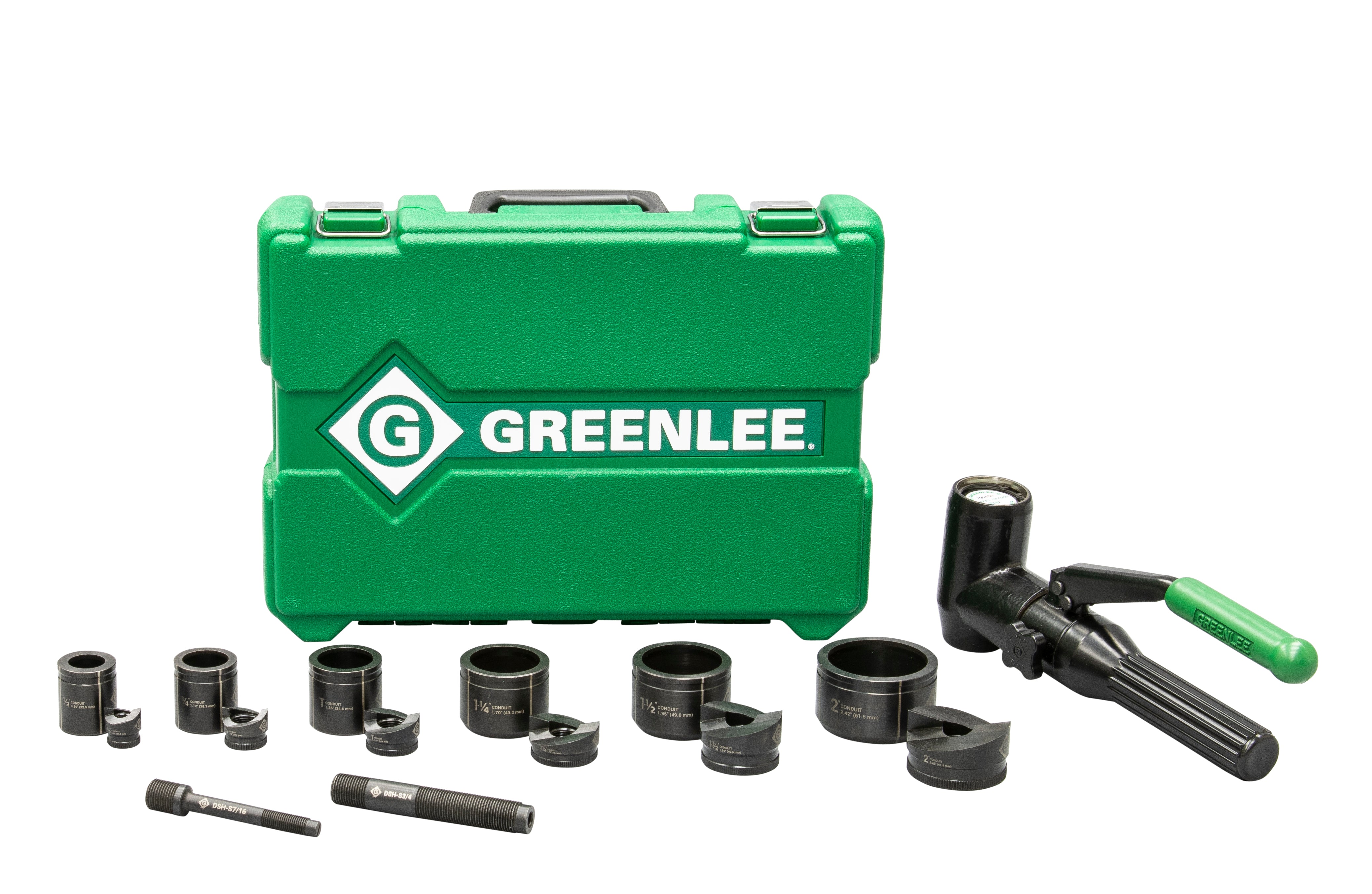 Greenlee Quick Draw 90 - 8-Ton Hydraulic Knockout Kit With Slugbuster, 1/2" To 2" - GRE-7906SB | GarageAndFab.com