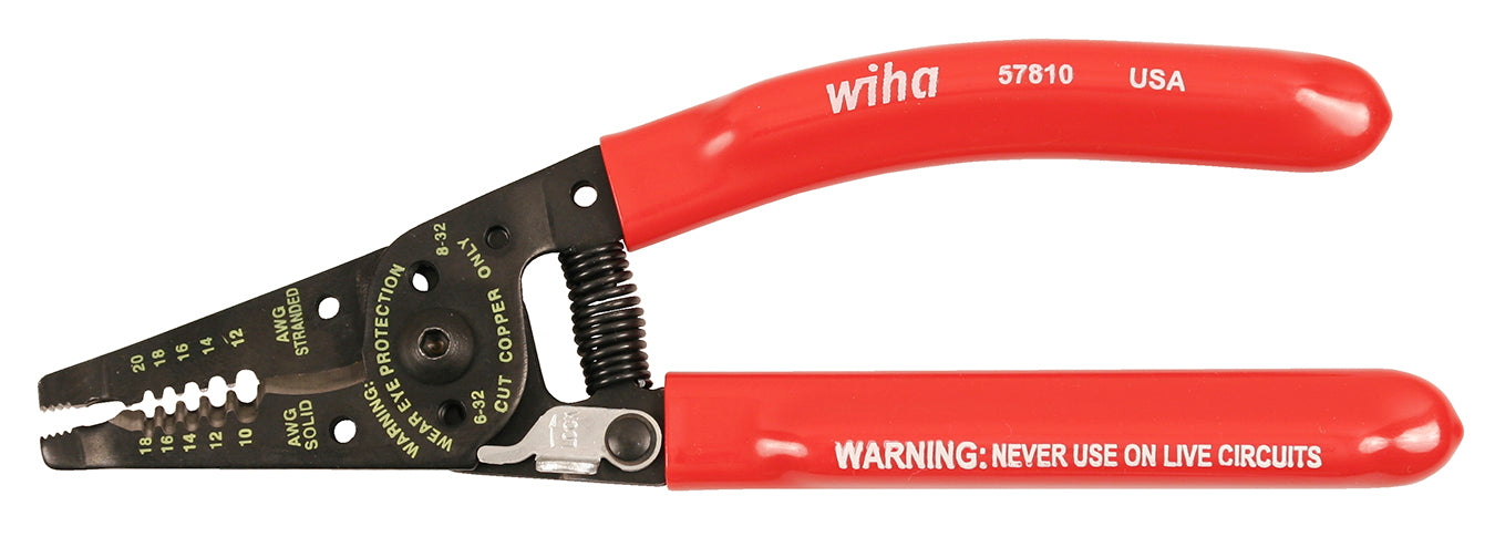 WIHA TOOLS Classic Grip Wire Strippers 7.25" - WIH-57810 | GarageAndFab.com