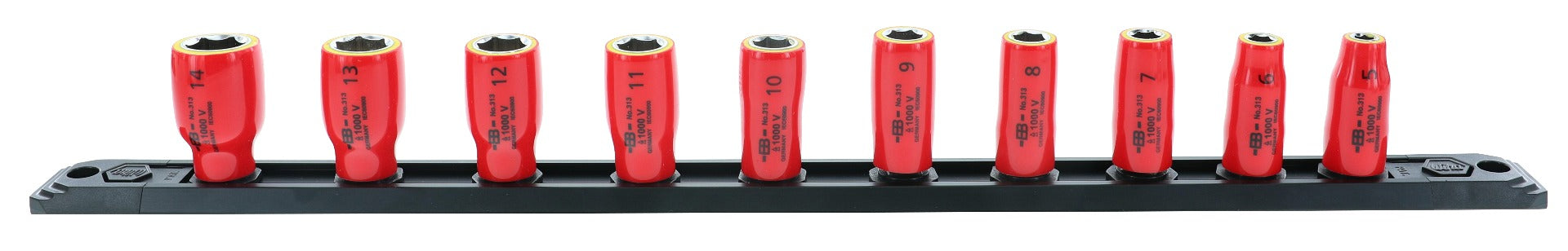WIHA TOOLS 10 Piece Insulated Socket Set 1/4" Drive - Metricric - WIH-31393 | GarageAndFab.com