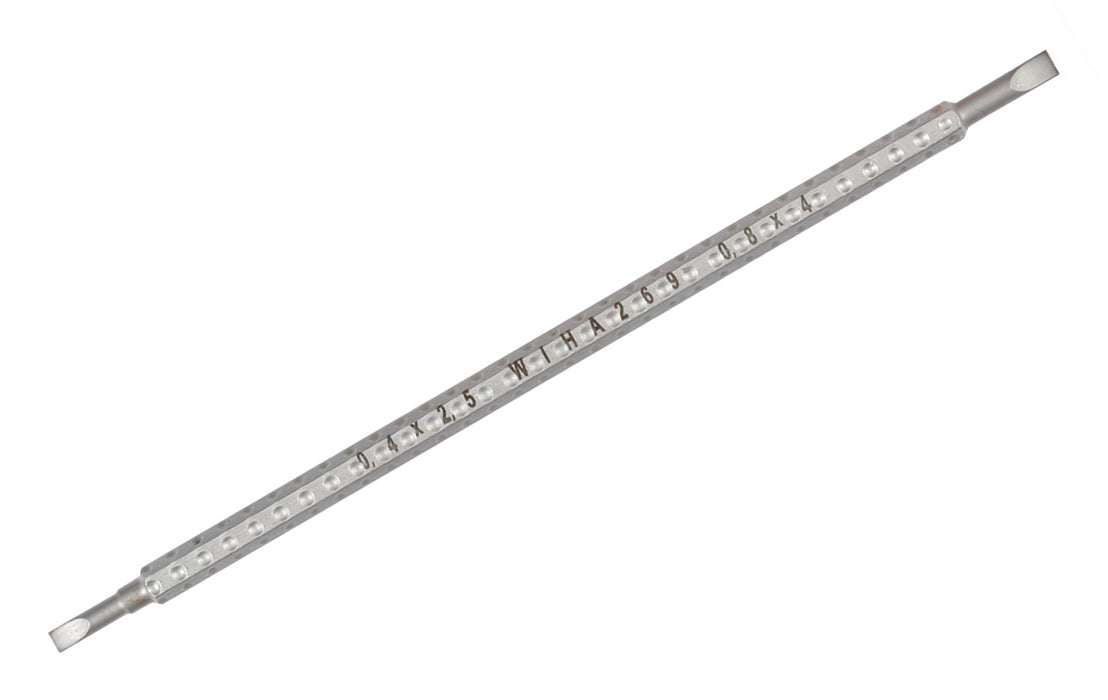 WIHA TOOLS System 4 Slotted Reversible Drive-Loc Blade 2.5Mm X 4.0Mm - WIH-26960 | GarageAndFab.com