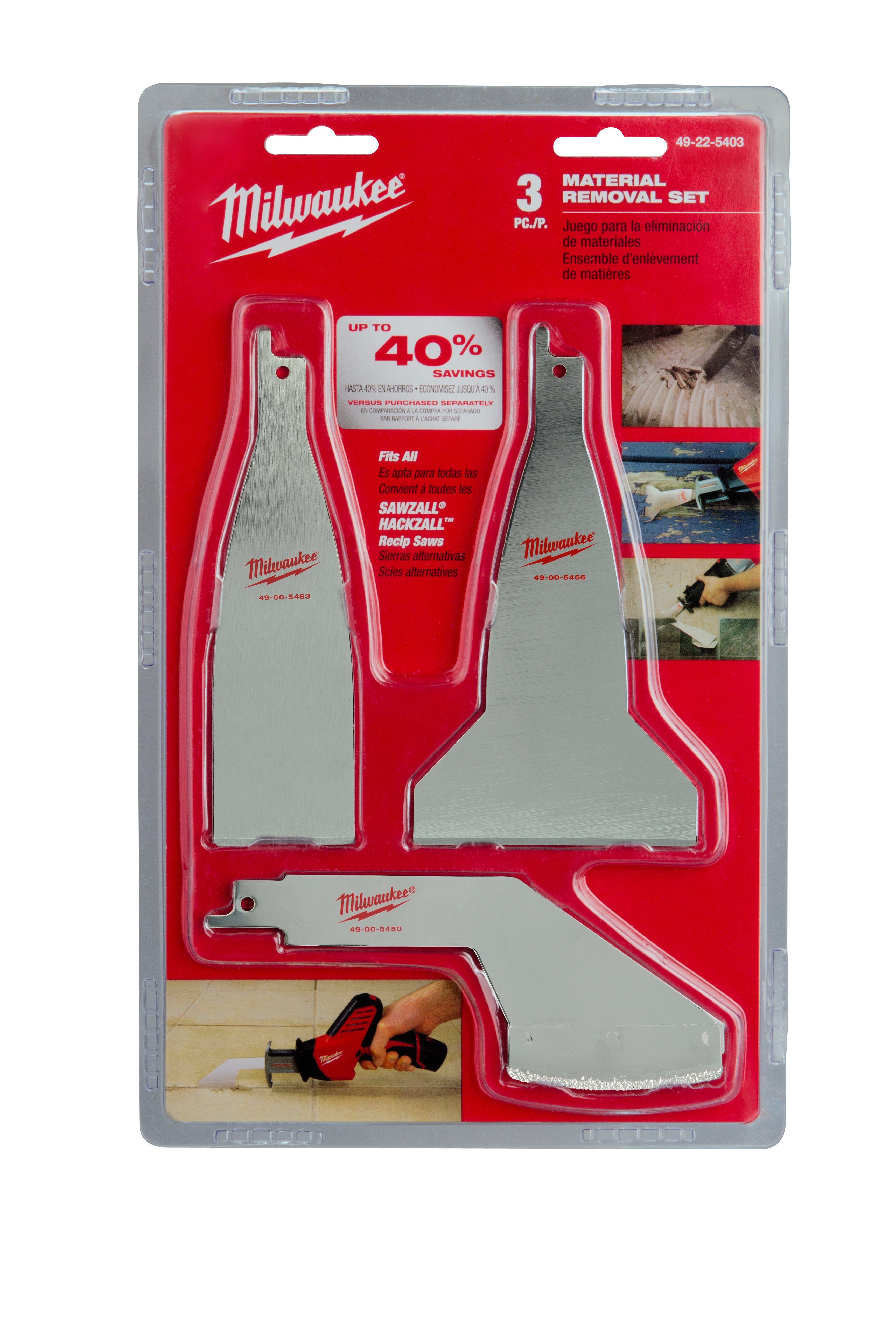 Milwaukee Electric 3Pc Material Removal Set - MLW-49-22-5403 | MFVCanada.com