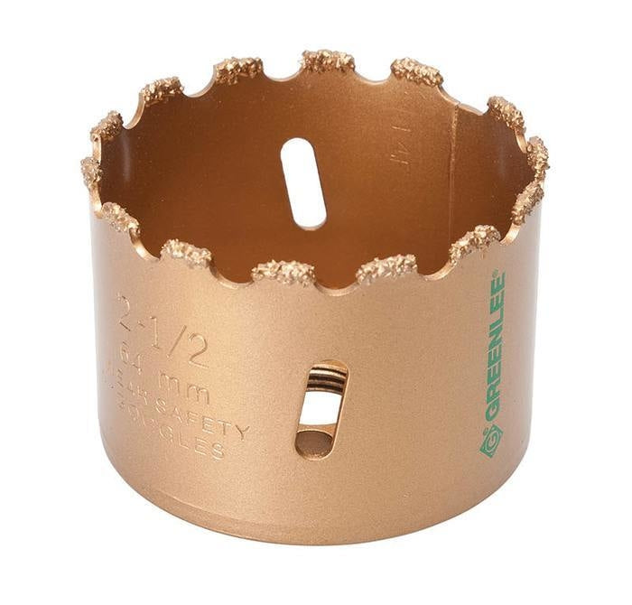 Greenlee Holesaw,2-1/2" Carbide Grit - GRE-725-2-1/2 | GarageAndFab.com