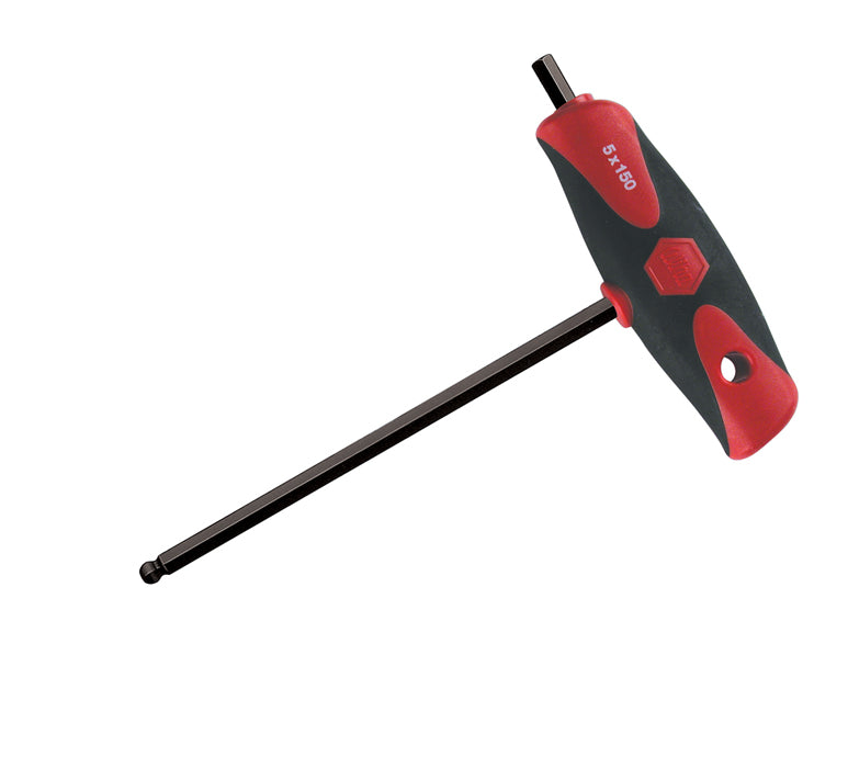WIHA TOOLS Soft Grip Ball End Hex T-Handle 8.0Mm - WIH-33454 | GarageAndFab.com