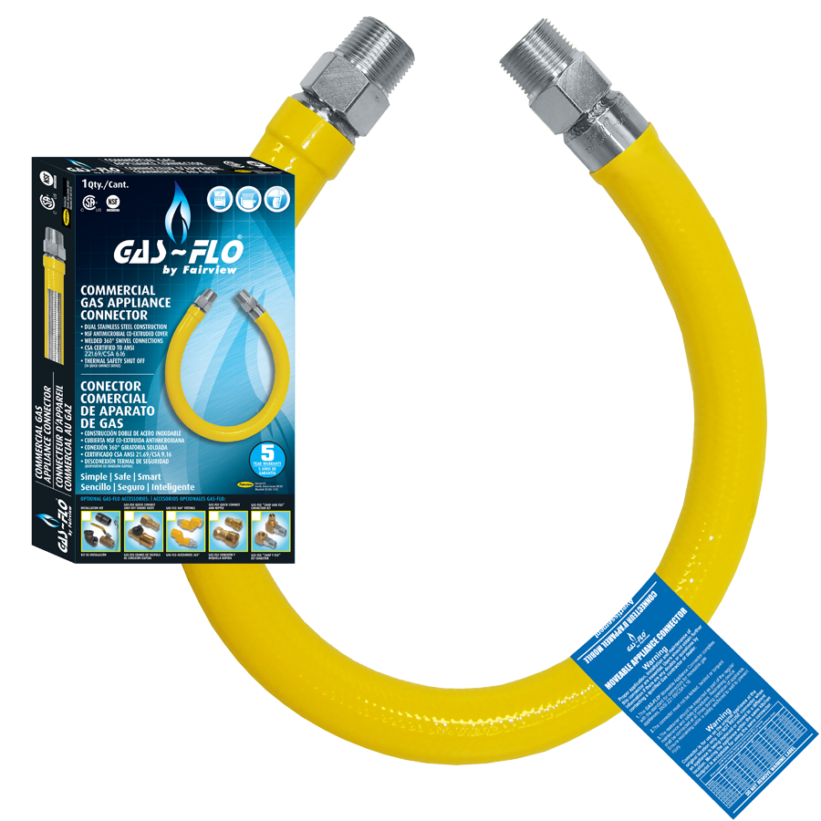 Fairview Movable Gas Connector Kit;1/2MPTx3FT Item #: FVF-ACM-50KIT-36 | GarageAndFab.com