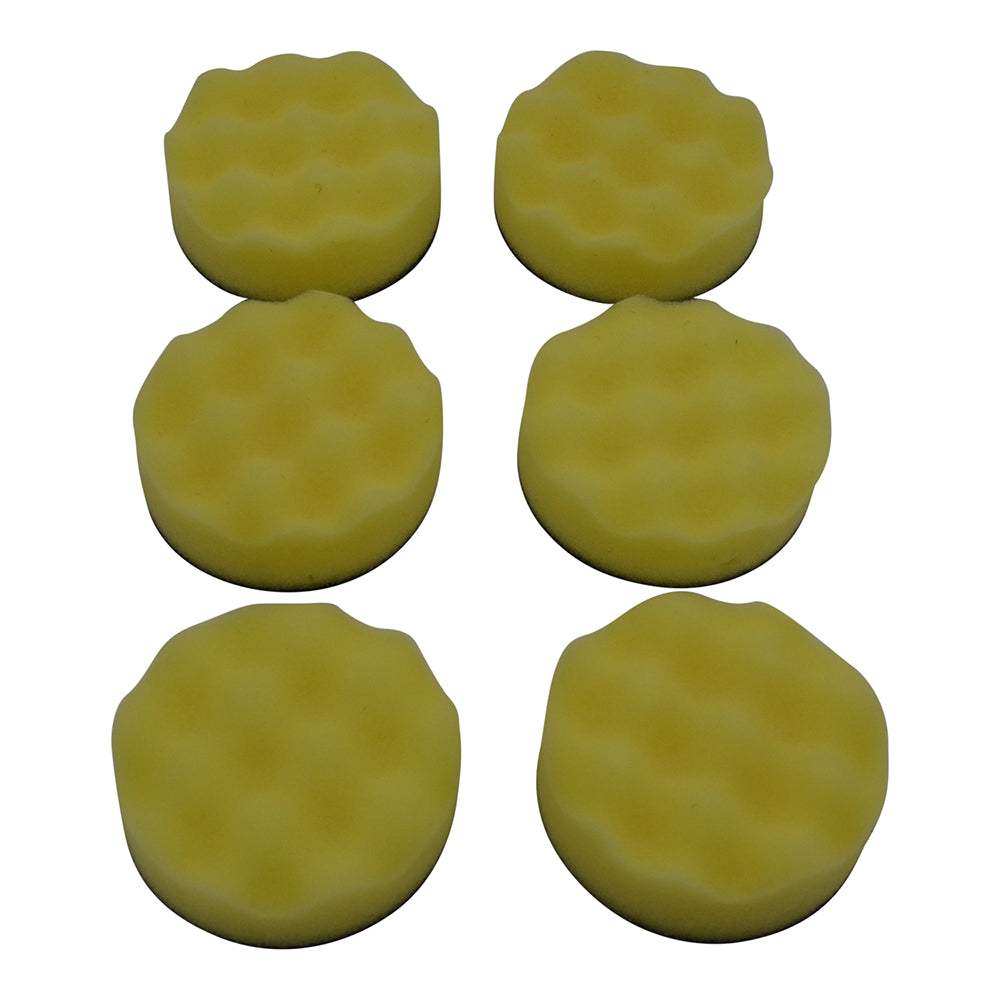 Ingersoll Rand 3" Yellow Waffle Pad 6Pk - IRC-03F-SFTFM-6 | GarageAndFab.com