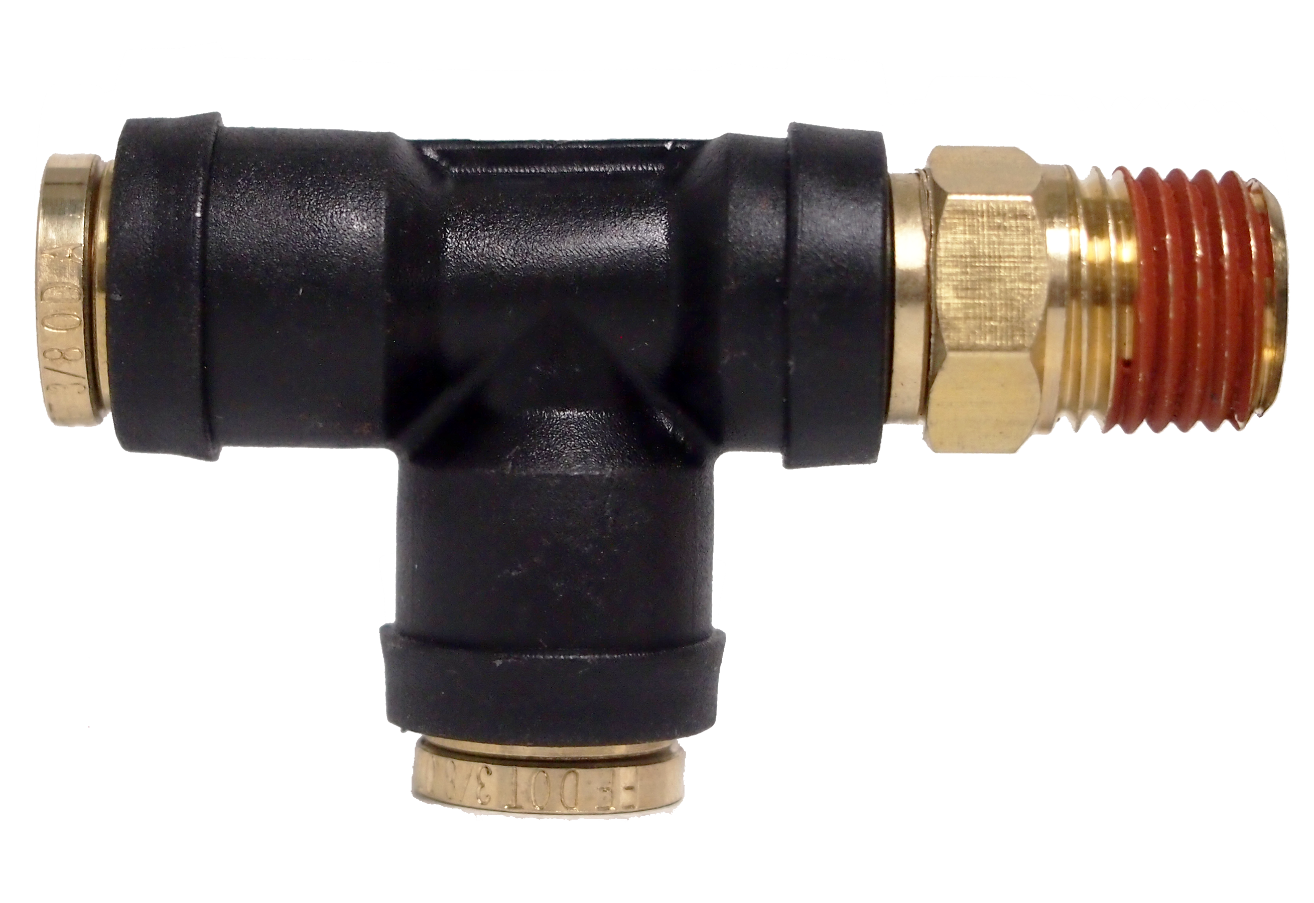 Fairview Composite DOT PTC Tee; 1/4x1/4MPTSWx1/4 Item #: FVF-CPC1471SW-4B | GarageAndFab.com