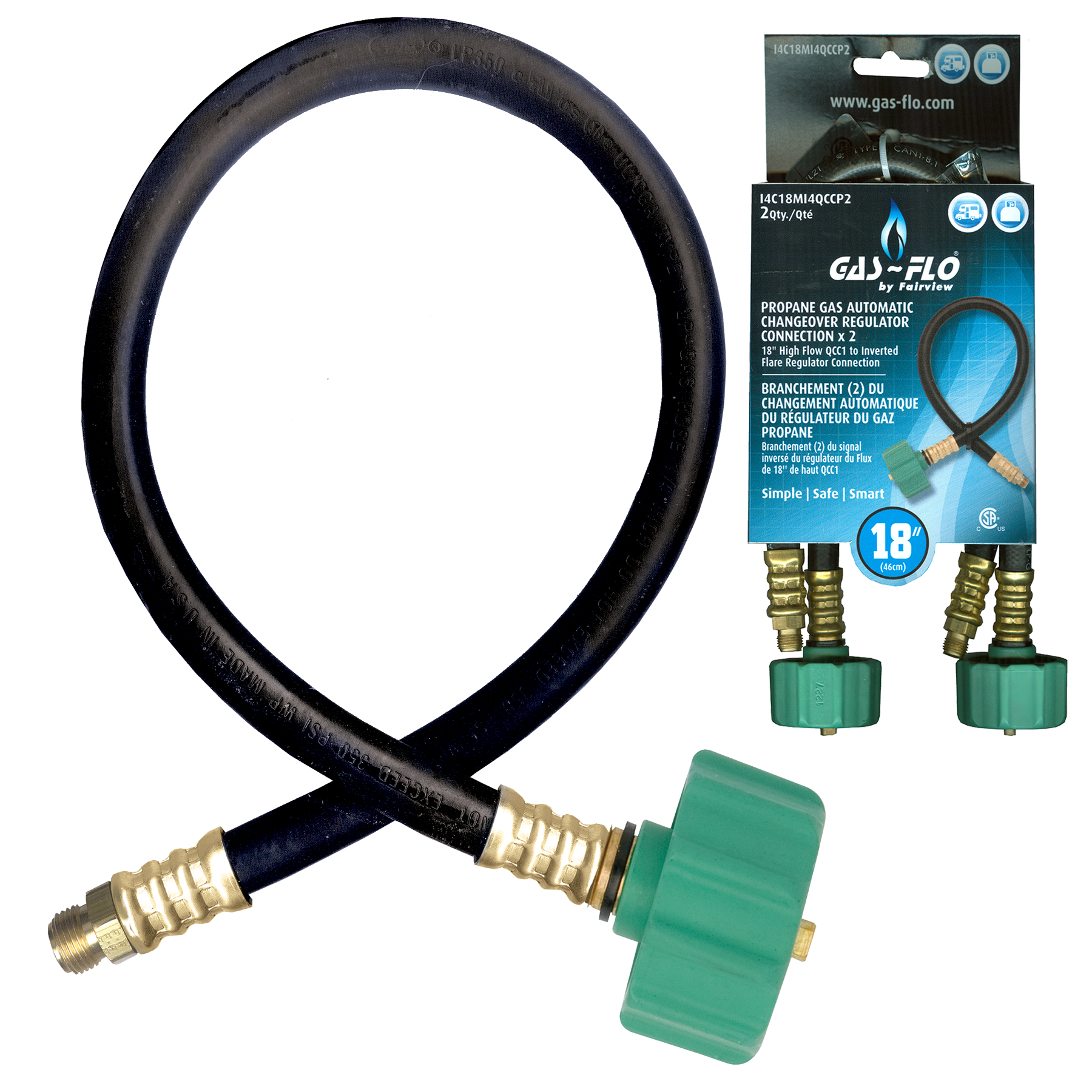 Fairview 1/4 LPG Type I Assy;1/4MIxQCC;12in Item #: FVF-I4C12MI4QCC | GarageAndFab.com
