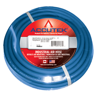 Fairview 3/8ID Select PVC Assy;Blue;1/4MPTx25ft Item #: FVF-PA6BLU-25B | GarageAndFab.com
