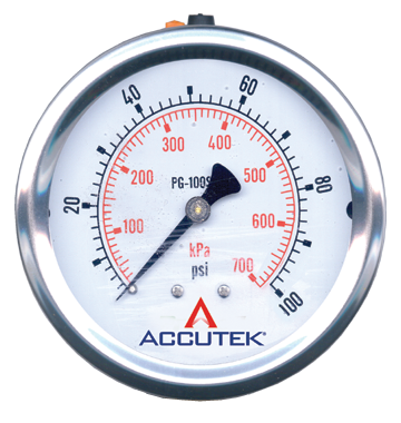 Fairview 0-10000PSI Liquid Gauge;2.5in Face;1/4MPT CBM Item #: FVF-PG-10000CG25 | GarageAndFab.com