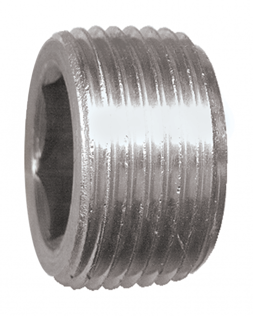 Fairview Steel Plug Sunk Hex;1-1/4MPT Item #: FVF-S1018-J | GarageAndFab.com