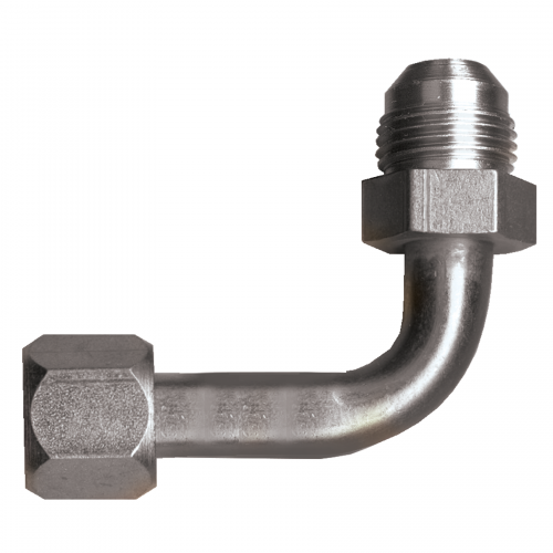 Fairview Steel 90Elbow;3/8 MJICx3/8 FJIC SW;Long Item #: FVF-S3549LBT-6 | GarageAndFab.com