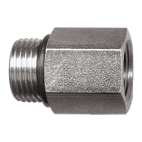 Fairview Steel Adapter;9/16-18 ORBx1/2 FPT Item #: FVF-S3620-6D | GarageAndFab.com