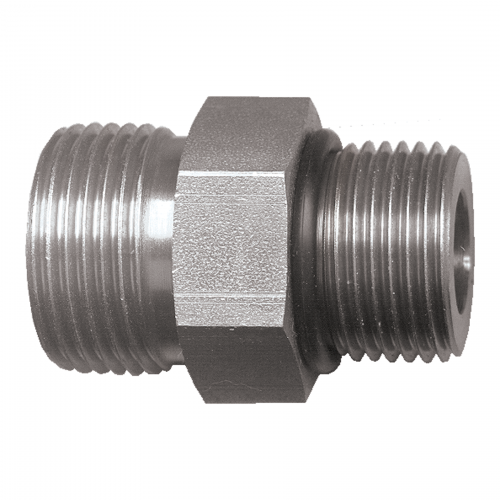 Fairview Steel Adptr;11/16-16 MORFSx9/16-18 ORB Item #: FVF-S3968-6 | GarageAndFab.com