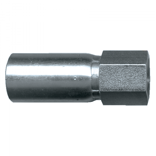 Fairview U Series Crimp End;3/8ID x3/8 FPT Item #: FVF-SC626-6C | GarageAndFab.com