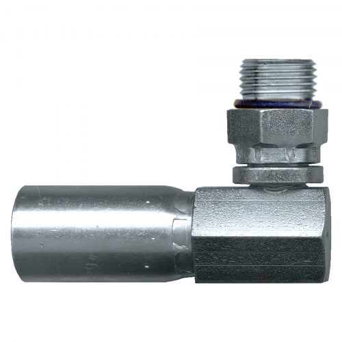 Fairview U Series Crimp End;90Elbow;3/8ID x3/8ORB Item #: FVF-SC636-66 | GarageAndFab.com