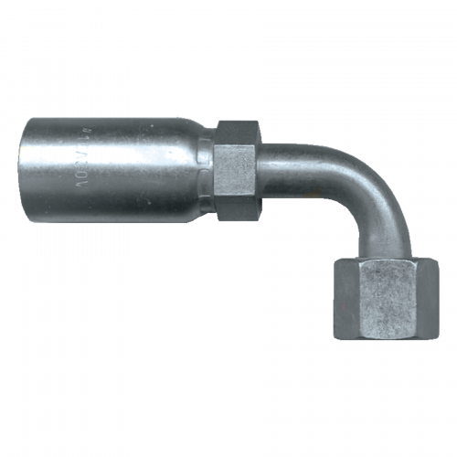 Fairview U Series Crimp End;90Elbow;5/8ID x5/8FORFS Item #: FVF-SC659-1010 | GarageAndFab.com