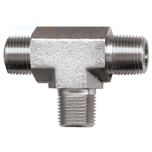 Fairview Steel Tee;3/8MPT Item #: FVF-S1001M-C | GarageAndFab.com