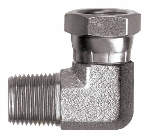 Fairview Steel 90Elbow;1/4MPTx1/4NPSM Item #: FVF-S1116-BB | GarageAndFab.com
