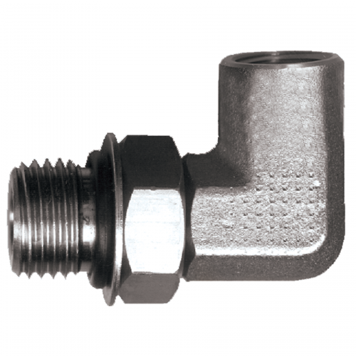 Fairview Steel 90Elbow;7/8-14 ORBx1/2 FPT Item #: FVF-S3616-10D | GarageAndFab.com