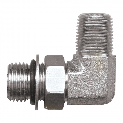 Fairview Steel 90Elbow;7/8-14 ORBx1/2 MPT Item #: FVF-S3699-10D | GarageAndFab.com